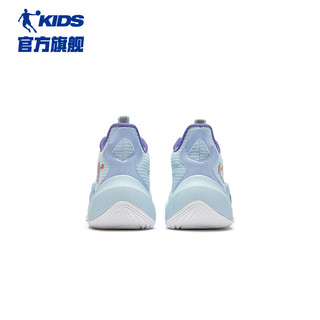 乔丹（QIAODAN）童鞋2024夏款男大童运动鞋减震耐磨篮球鞋-39 玉珠蓝/佩斯利紫