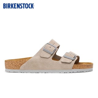 BIRKENSTOCK勃肯软木拖鞋女款双带拖鞋Arizona系列 灰色/石头灰窄版1027687 35