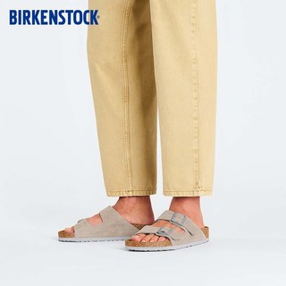 BIRKENSTOCK勃肯软木拖鞋女款双带拖鞋Arizona系列 灰色/石头灰窄版1027687 35