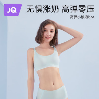 婧麒（JOYNCLEON）哺乳内衣女薄款大码大胸孕期产后喂奶聚拢全罩杯文胸 桑森绿【高弹不勒】 L