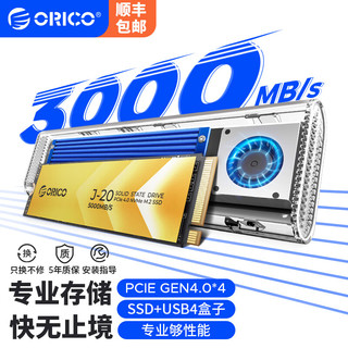 ORICO 奥睿科 固态硬盘SSD J20+40Gb硬盘盒-蓝 512GB