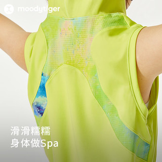 moodytiger【网球系列】女童连衣裙夏季连帽针织运动背心T恤 浅灰白|预计4月2日发货 170cm