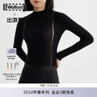 Wolford 沃尔福特时尚休闲空气羊毛针织套头衫53202 黑色 L