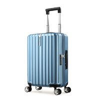 Samsonite 新秀丽 行李箱时尚竖条纹拉杆箱旅行箱浅蓝色25英寸托运箱GU9*11002