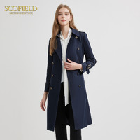 SCOFIELD 春季女英伦风中长款通勤复古风衣外套新款