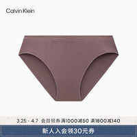 Calvin Klein内衣24春夏女士简约字母腰边舒适性感比基尼三角内裤QD3960 PFK-淡可可 M