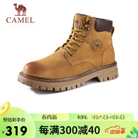 CAMEL 骆驼 男士马丁靴户外情侣高帮大黄靴 GE122W7757T 金黄 43