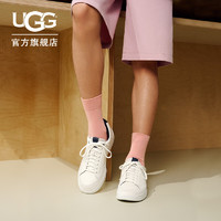 UGG 春季男士舒适平底系带小白鞋运动单鞋时尚休闲鞋 1108959 WHT | 白色 40