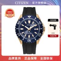 CITIZEN 西铁城 光动能男士手表夜光潜水休闲橡胶带 BN0196-01L