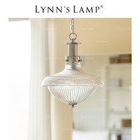 立意 Lynn's立意 玻璃工业风吊灯 咖啡厅酒馆罗纹镀铬餐厅复古设计师灯