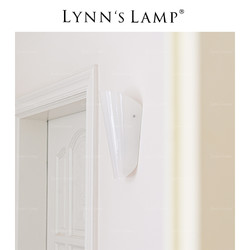 立意 Lynn's立意 中古vintage壁灯极简白色玻璃床头过道走廊法式阳台灯