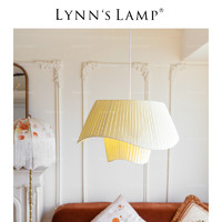立意 Lynn's立意 日式ins风布艺吊灯卧室房间奶油风主卧中古丝绸法式灯