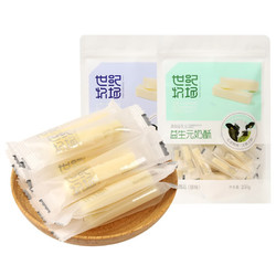 世纪牧场 特产内蒙古 儿童牛奶条草原特产益生元原味250g 原味