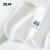 GLM 森马集团品牌华夫格短袖男夏季高级半袖男生宽松圆领衣服男士t恤 XL 白/可爱熊猫X