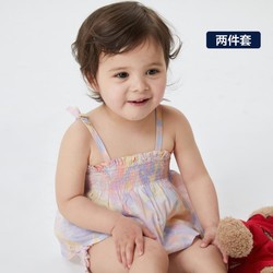 Gap 盖璞 新生婴儿夏季蝴蝶结吊带衫两件套545616儿童装套装
