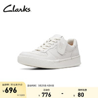 Clarks 其乐 艺动系列女鞋简约平底透气休闲小白鞋白色板鞋单鞋