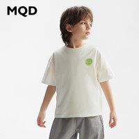 MQD 马骑顿 童装 呼吸T儿童宽松短袖T恤24夏新款男童立体印花上衣吸湿速干