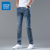 JEANSWEST 真维斯 KZ真维斯春季高端牛仔长裤男士弹力弹性休闲男裤子春秋款夏季薄款