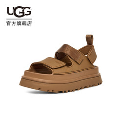 UGG 夏季新款男女同款休闲舒适厚底露趾魔术贴搭扣时尚凉鞋1152685