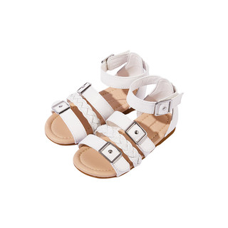 卡特兔凉鞋儿童夏季沙滩鞋时尚女孩公主鞋XBI114 白色 内长20.5cm/33码(适合脚长19.5cm)