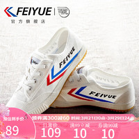 Feiyue. 飞跃 Feiyue）帆布鞋男女情侣款春夏季透气休闲运动鞋子百搭旅游鞋潮116 白蓝红 37