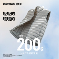 DECATHLON 迪卡侬 男女款羽绒马甲 耀石黑