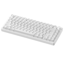 monka 魔咖 A75 有线铝坨坨机械键盘 纯白 75配列 雪豹轴