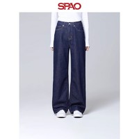 SPAO 韩国同款2024年春季新款女士修身直筒长裤牛仔裤SPTJEA9G51