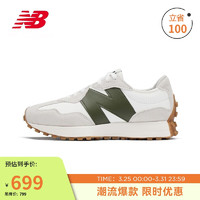 new balance 运动鞋男鞋女鞋简约舒适百搭轻便休闲鞋327系列MS327ASN 39.5