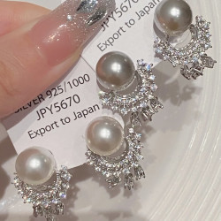 moefi茉妃轻奢耳饰女时尚饰品新款珍珠女耳饰感蕾丝流苏耳环小众送