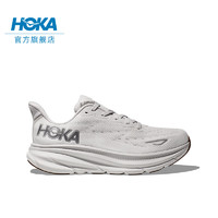 HOKA ONE ONE 男款夏季克利夫顿9跑步鞋CLIFTON 9 C9缓震轻量防滑 云雾灰/白色 （4月1日 10点发售） 42