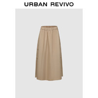 URBAN REVIVO 女装都市休闲工装风口袋超宽松半裙UWU540037