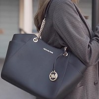 MICHAEL KORS 迈克·科尔斯 MichaelKors/MK牛皮革托特女包大容量单肩手提元宝包