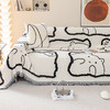后构想 北欧风卡通简约雪尼尔沙发盖布防猫抓四季通用沙发巾沙发套沙发毯