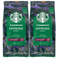 88VIP：STARBUCKS 星巴克 意式浓缩咖啡豆深度烘焙200g*2袋手冲现磨黑咖啡