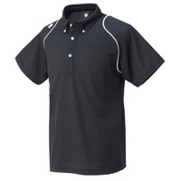 DESCENTE迪桑特T恤运动服中性款POLO衫户外短袖休闲DTM-4600B 黑×白(BLK) XA