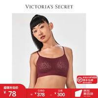 维多利亚的秘密（Victoria's Secret）小雏菊老花蕾丝返定杯固定薄杯无钢圈文胸内衣Ⅲ 05P8酒红色老花 11216630 XS