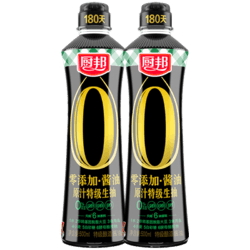 厨邦 酱油零添加原汁特级生抽500ml*2酿造特级调味炒菜凉拌点蘸