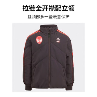 adidas保暖棉服男小童儿童阿迪达斯轻运动IB4853 黑色/浅红 104CM