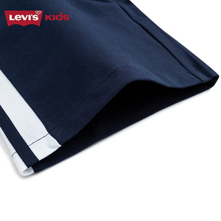Levi's李维斯童装24夏季男童针织短裤儿童学院风撞色裤子 深靛蓝 160/69(XL)