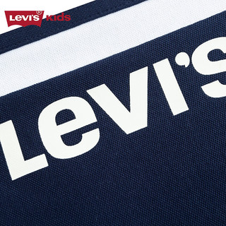 Levi's李维斯童装24夏季男童针织短裤儿童学院风撞色裤子 深靛蓝 160/69(XL)