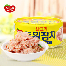 DONG WON 东远 金枪鱼罐头原味250g含肉量79%健身沙拉高蛋白韩国进口食品