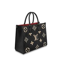 LOUIS VUITTON 欧洲直邮LV路易威登ONTHEGO单肩托特包女士中号老花牛皮革大容量