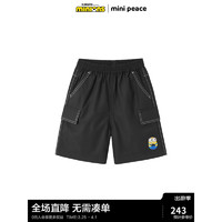 MiniPeace太平鸟童装夏新幼童休闲中短裤F3GCE2229 黑色 100/53cm