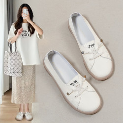 zhr女士单鞋_zhr 休闲鞋女简约真牛皮小白鞋女舒适轻便果冻底女鞋