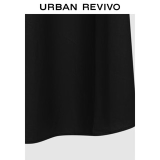 UR2024夏季女装都市休闲工装风口袋超宽松半裙UWU540037 黑色 S