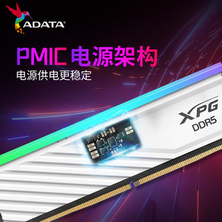 威刚(ADATA) 64GB(32GBX2)套装 DDR5 6000 台式机内存条 海力士A-die颗粒 XPG龙耀D300G（白色）C30