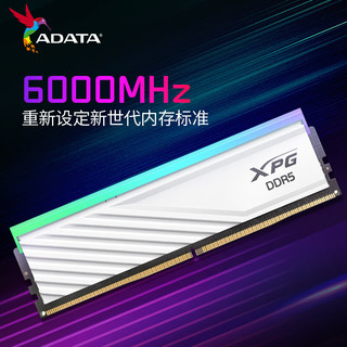 威刚(ADATA) 64GB(32GBX2)套装 DDR5 6000 台式机内存条 海力士A-die颗粒 XPG龙耀D300G（白色）C30