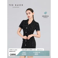 Ted Baker2024春季女士气质短袖小香风短款连衣裙C41045 黑色 1