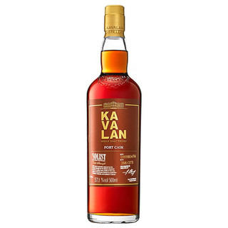 噶玛兰（Kavalan）经典独奏 波特桶原酒 单一麦芽威士忌 500ml 中国台湾金车威士忌 波特桶原酒500ml